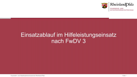 Einsatzablauf im Hilfeleistungseinsatz nach FwDV3