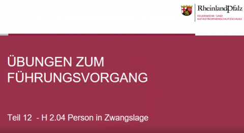 Übungen zum Führungsvorgang - Teil 12